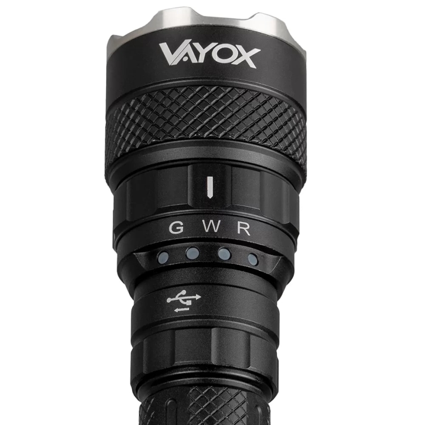 LED RGBW Dimmable rechargeable flashlight LED/15W/5V IP66 1500 shiny 2000 mAh