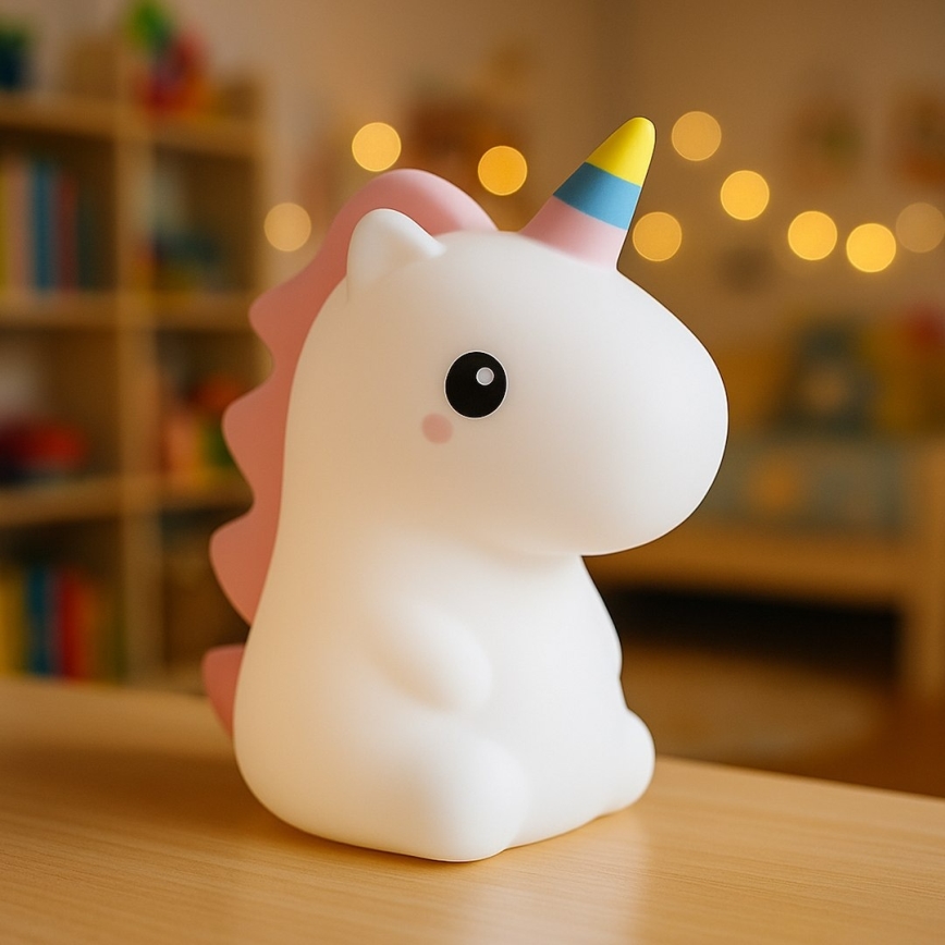 UNICORN Rechargeable Touch-Dimmable RGBW LED Children's Night Light LED/1W/5V 1200 mAh
