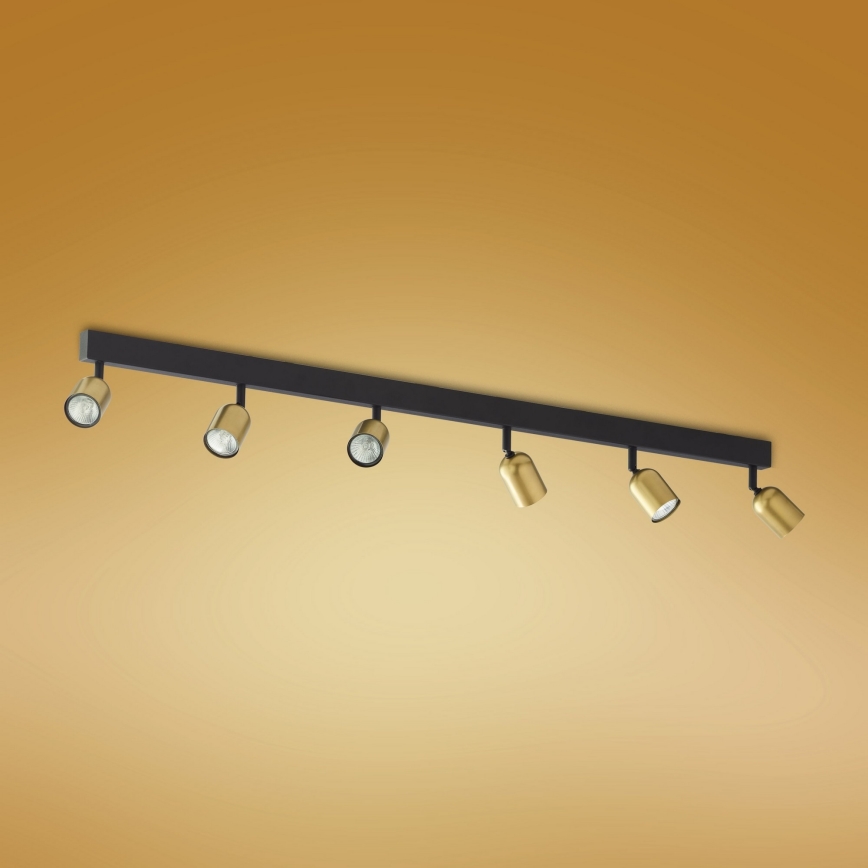 LED RGBW Dimmable Spot Light TOP 6xGU10/6,5W/230V 2700-6500K gold/black