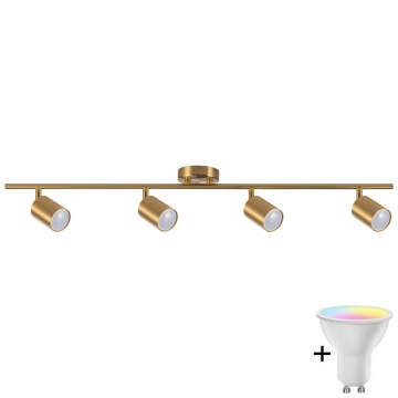 LED RGBW Dimmable spotlight GOLDI 4xGU10/6,5W/230V 2700-6500K Wi-Fi gold