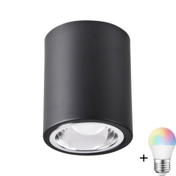 LED RGBW Dimmable Spotlight JUPITER 1xE27/6.5W/230V 2700-6500K Wi-Fi 9.8 cm Black