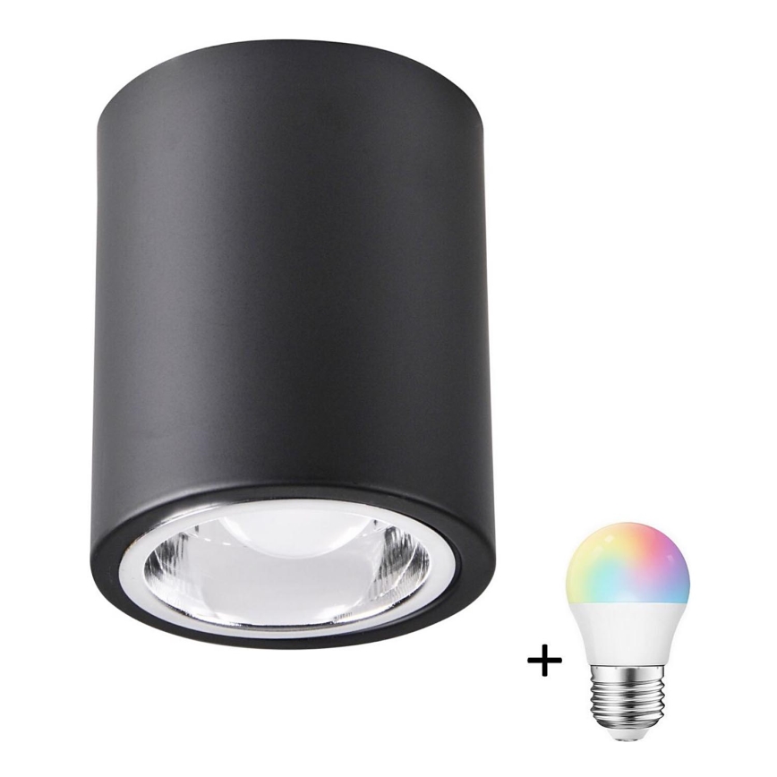 LED RGBW Dimmable Spotlight JUPITER 1xE27/6.5W/230V 2700-6500K Wi-Fi 9.8 cm Black