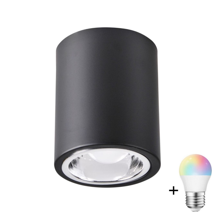 LED RGBW Dimmable Spotlight JUPITER 1xE27/6.5W/230V 2700-6500K Wi-Fi Ø 9.8 cm Black