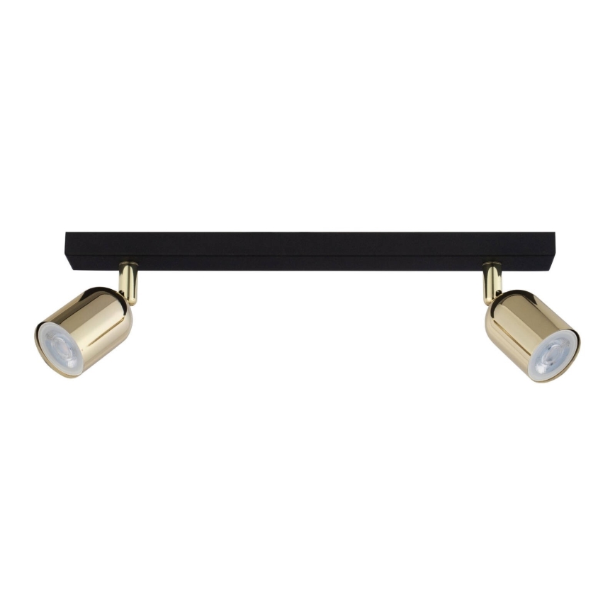 LED RGBW Dimmable spotlight TOP 2xGU10/6,5W/230V 2700-6500K black/gold