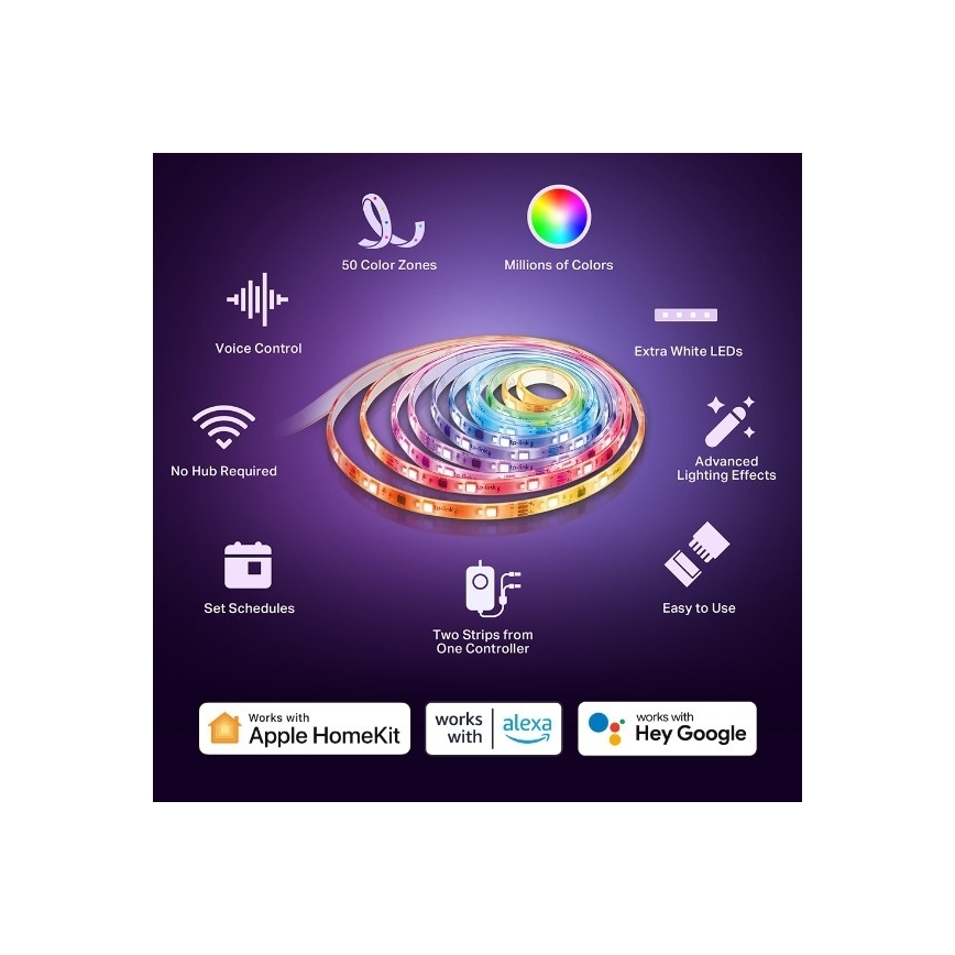 LED RGBW Dimmable strip 5 m LED/24W/230V Wi-Fi