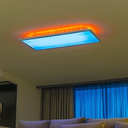 RGBW LED Dimmable Surface-Mounted Panel, 22W, 230V, 2700-6500K, 29.5 x 59.5 cm + Remote Control
