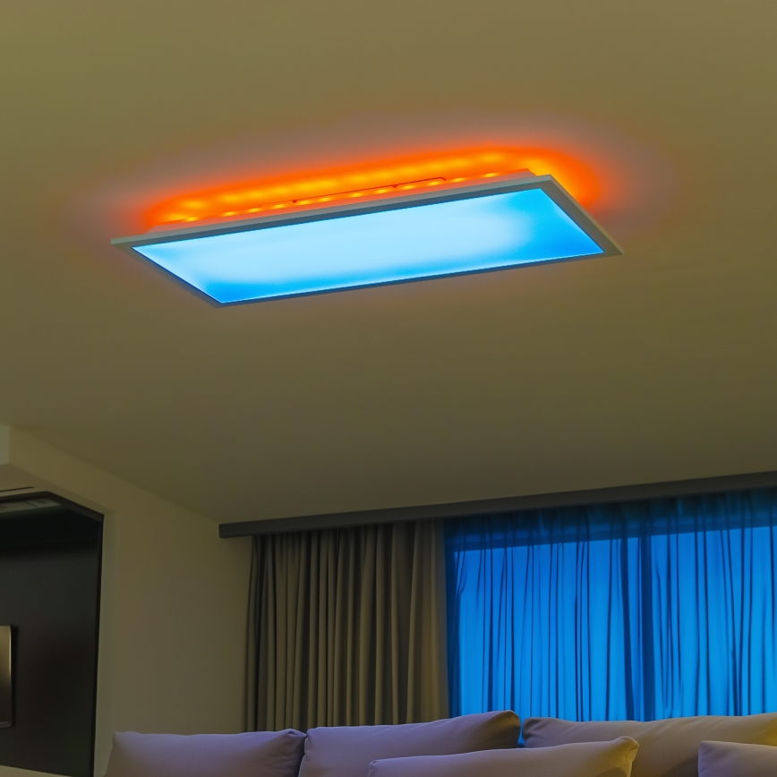 RGBW LED Dimmable Surface-Mounted Panel, 22W, 230V, 2700-6500K, 29.5 x 59.5 cm + Remote Control