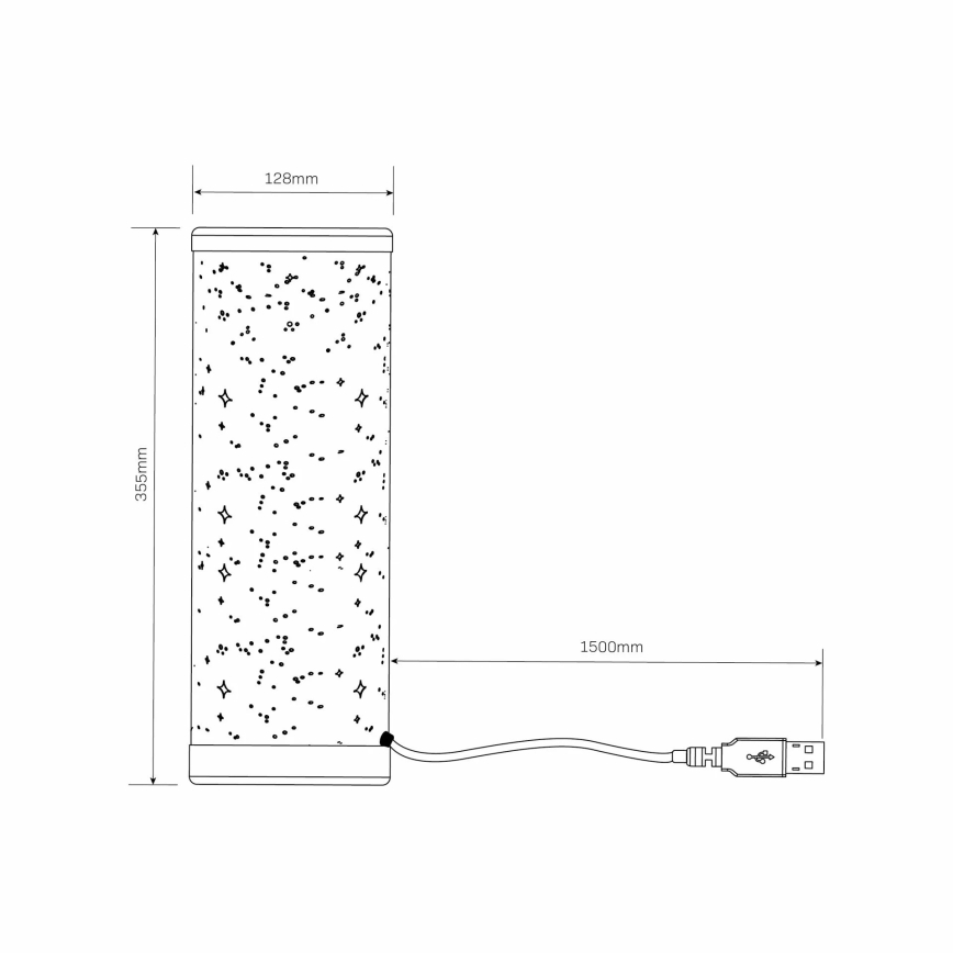 LED RGBW Dimmable table lamp STELLA MINI LED/5W/5V + remote control
