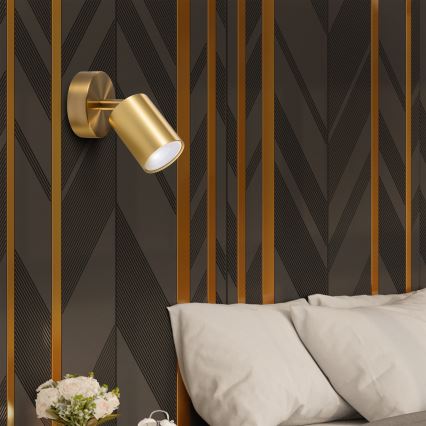 LED RGBW Dimmable Wall Spotlight GOLDI 1x GU10/4,8W/230V 3000K Gold + Remote Control