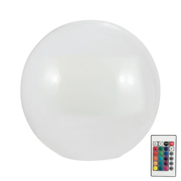 LED RGBW Solar lamp BALL LED/1,2V d. 30 cm IP65 + remote control