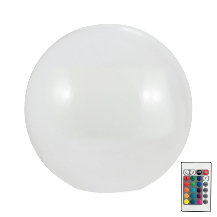 LED RGBW Solar lamp BALL LED/1,2V d. 30 cm IP65 + remote control