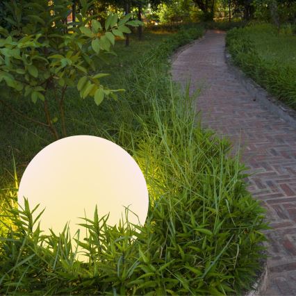 LED RGBW Solar lamp BALL LED/1,2V d. 30 cm IP65 + remote control