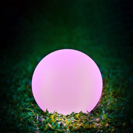 LED RGBW Solar lamp BALL LED/1,2V d. 30 cm IP65 + remote control