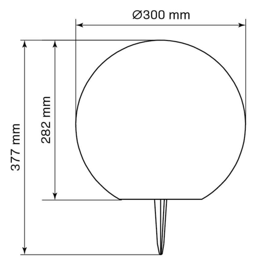 LED RGBW Solar lamp BALL LED/1,2V d. 30 cm IP65 + remote control