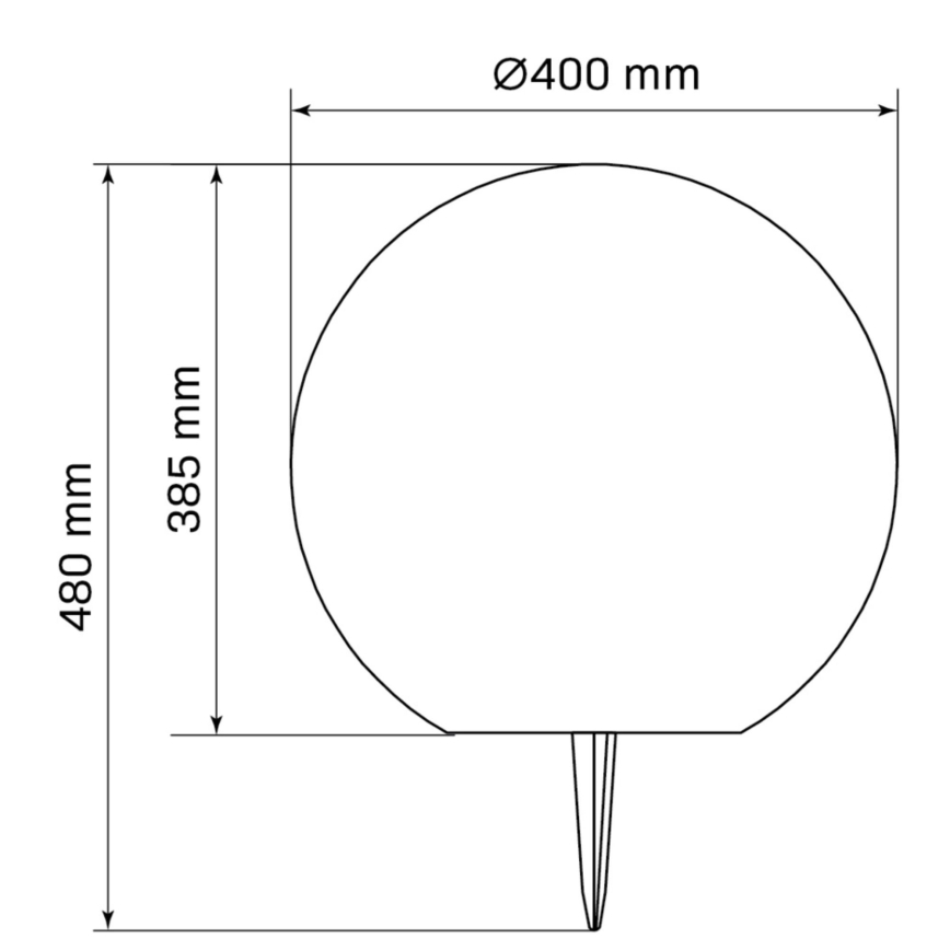 LED RGBW Solar lamp BALL LED/1,2V d. 40 cm IP65 + remote control