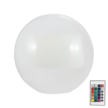 LED RGBW Solar lamp BALL LED/3,2V d. 20 cm IP65 + remote control