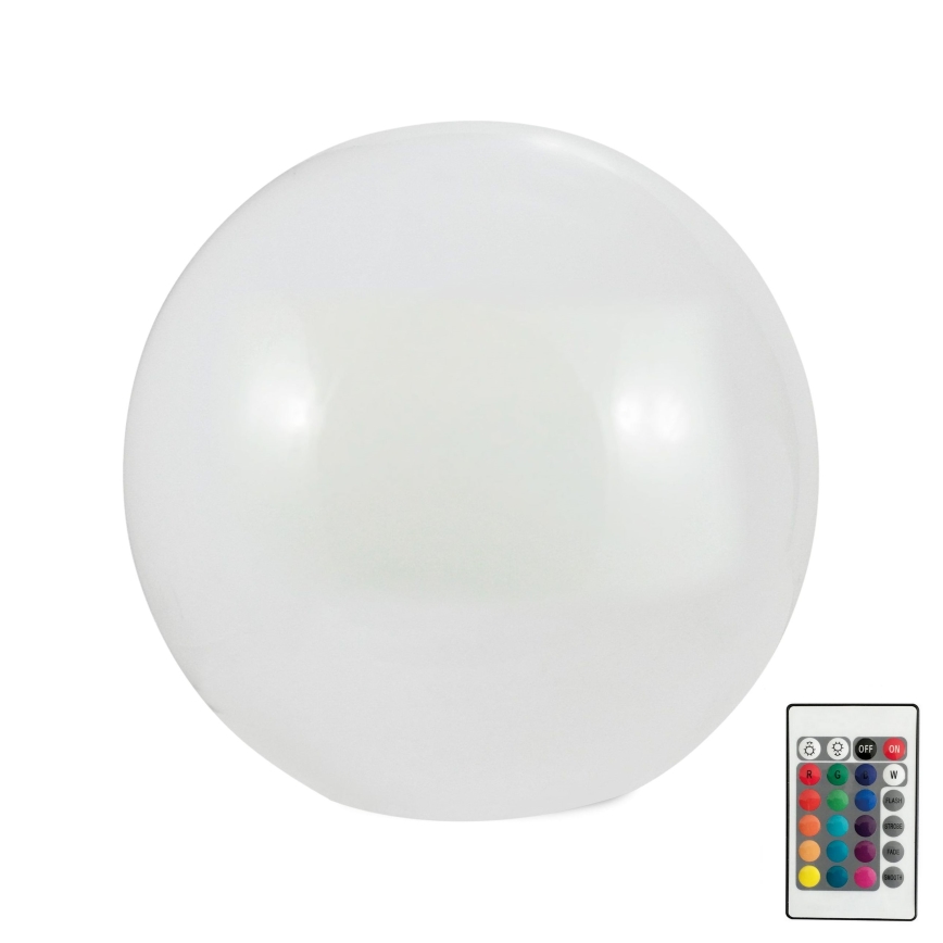 LED RGBW Solar lamp BALL LED/3,2V d. 20 cm IP65 + remote control