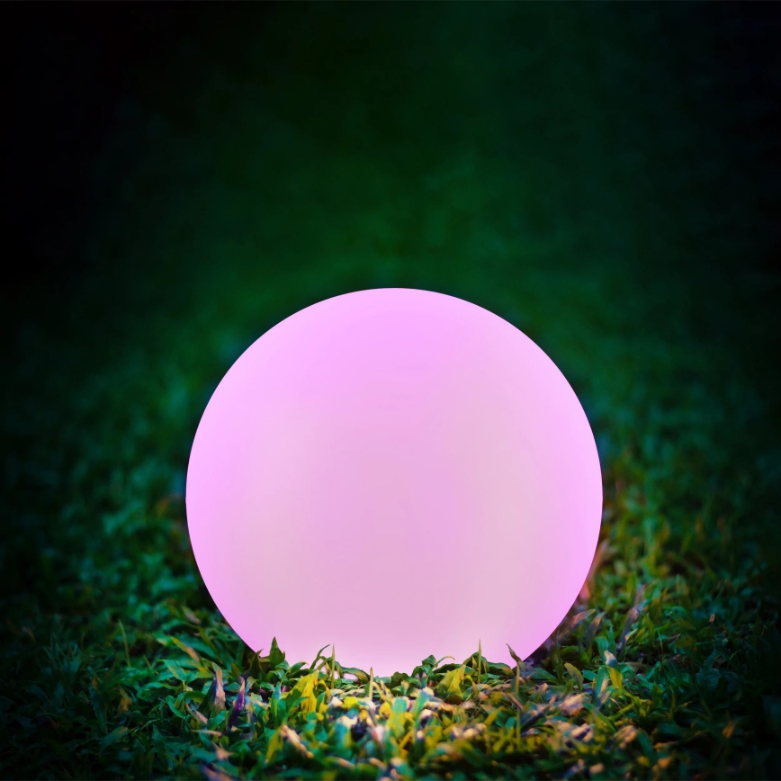 LED RGBW Solar lamp BALL LED/3,2V d. 20 cm IP65 + remote control