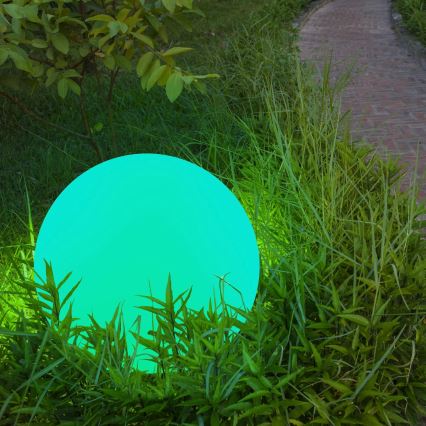 LED RGBW Solar lamp BALL LED/3,2V d. 20 cm IP65 + remote control