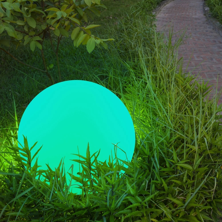 LED RGBW Solar lamp BALL LED/3,2V d. 20 cm IP65 + remote control