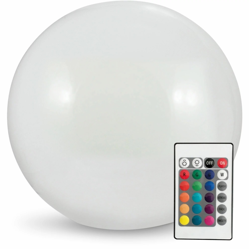 LED RGBW Solar lamp BALL LED/3,2V d. 20 cm IP65 + remote control