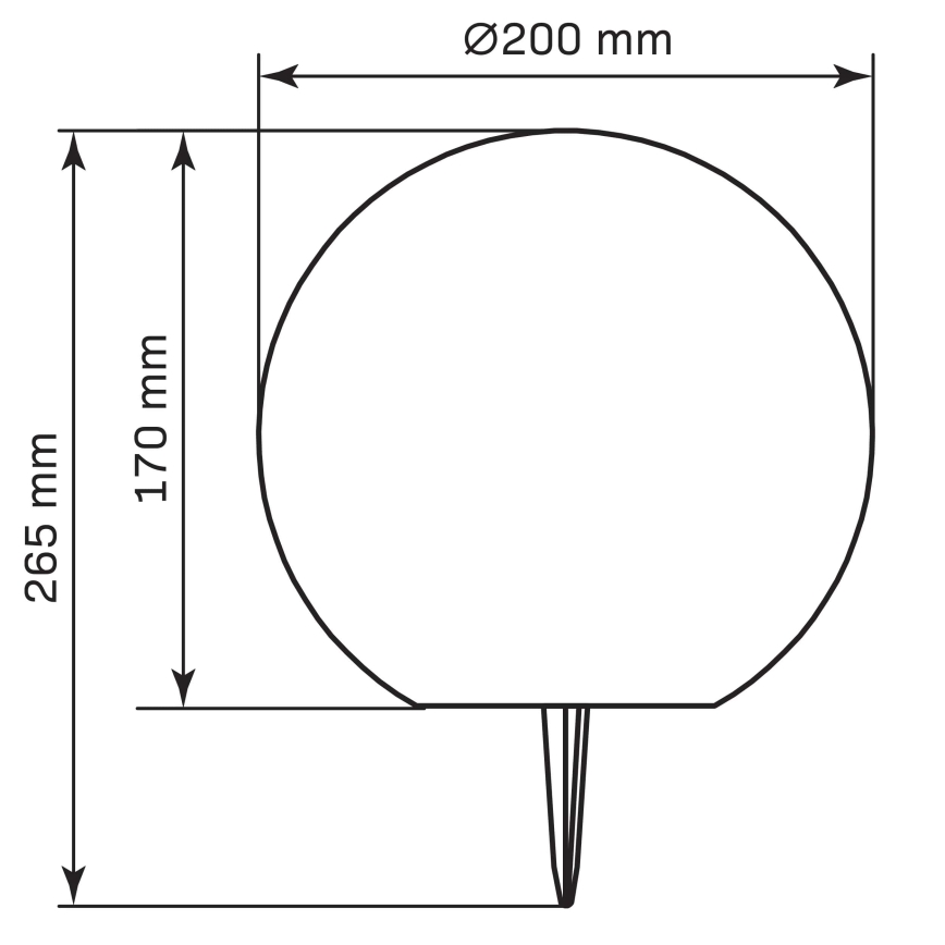 LED RGBW Solar lamp BALL LED/3,2V d. 20 cm IP65 + remote control