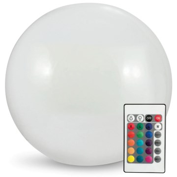 LED RGBW Solar lamp BALL LED/3,7V 1500 mAh d. 50 cm IP65 + remote control