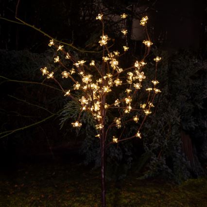 LED RGBW Solar light TREE LED/0,1W/1,2V 600 mAh IP44 brown