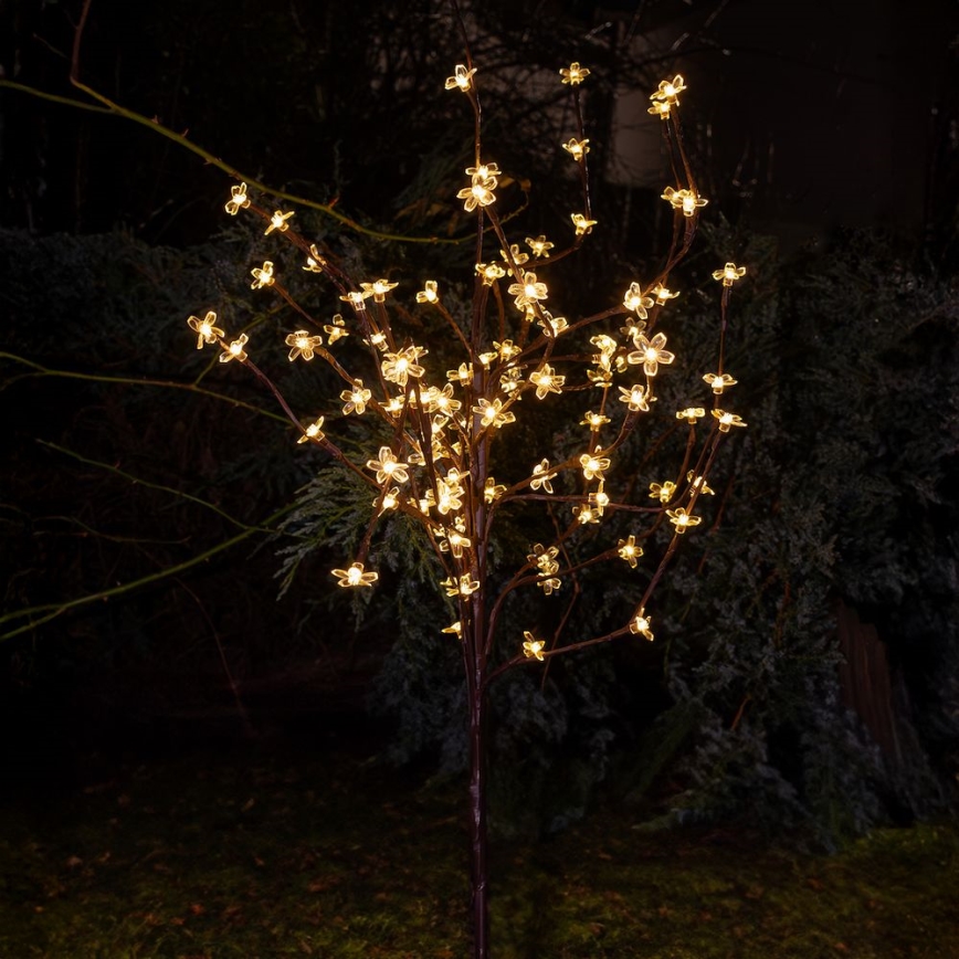 LED RGBW Solar light TREE LED/0,1W/1,2V 600 mAh IP44 brown