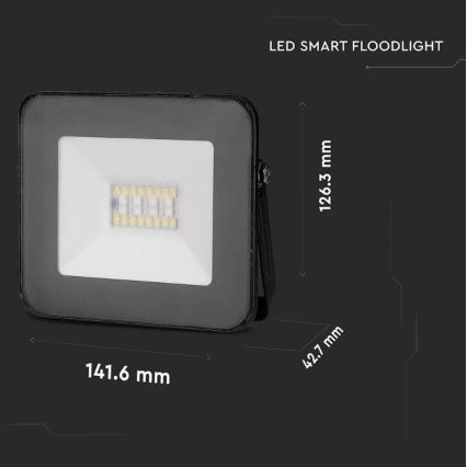 LED Smart dimmable RGB floodlight LED/20W/230V IP65 black