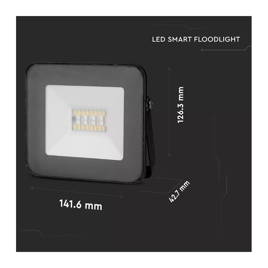 LED Smart dimmable RGB floodlight LED/20W/230V IP65 black