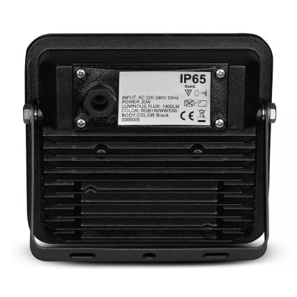LED Smart dimmable RGB floodlight LED/20W/230V IP65 black