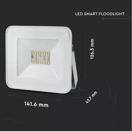LED Smart dimmable RGB floodlight LED/20W/230V IP65 white