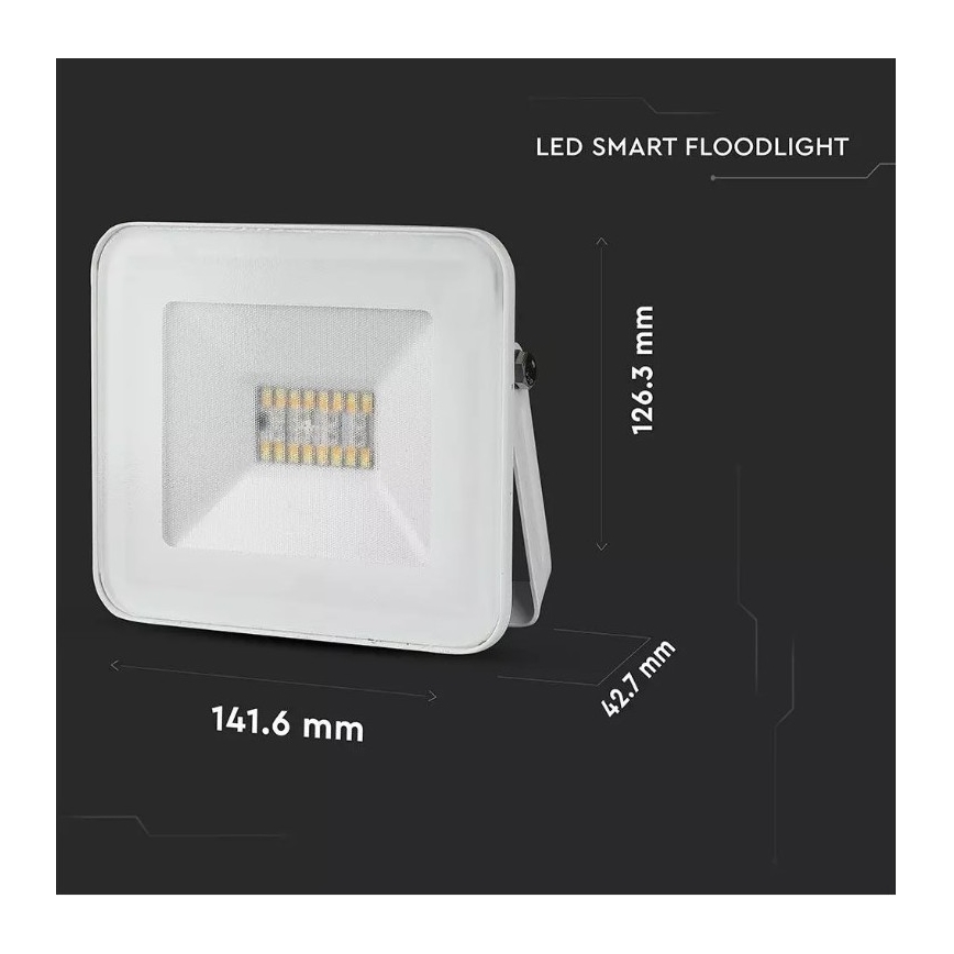 LED Smart dimmable RGB floodlight LED/20W/230V IP65 white