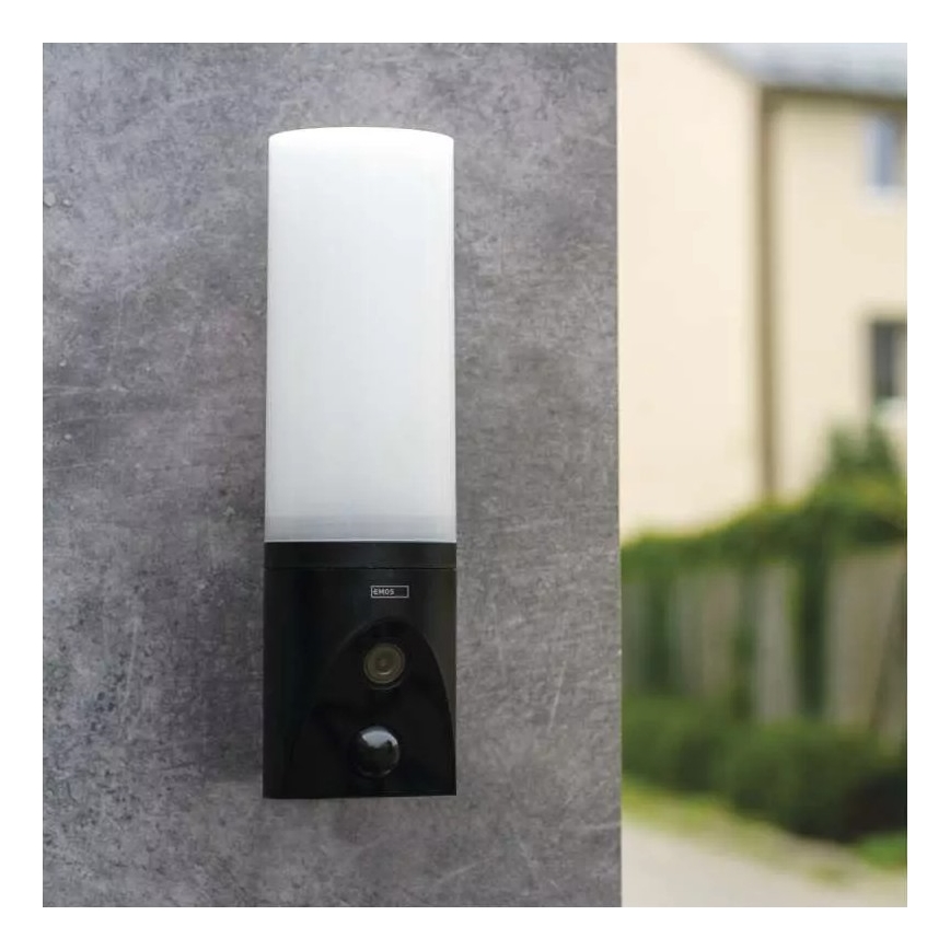 LED Smart outdoor camera with a light GoSmart LED/12W/230V 3200K IP65 Wi-Fi Tuya black