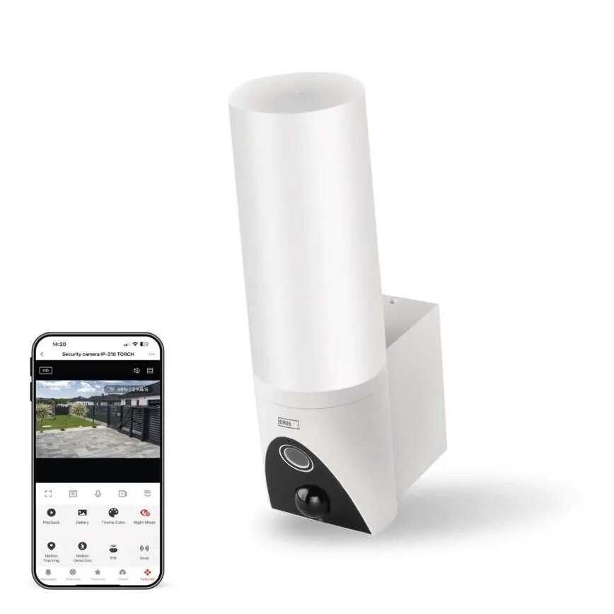 LED Smart outdoor camera with a light GoSmart LED/12W/230V IP65 Wi-Fi Tuya white