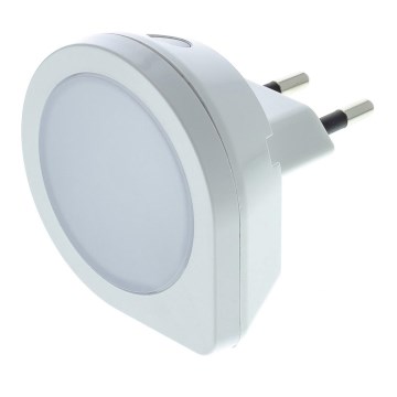 LED Socket orientation light with a sensor LED/0,4W/230V 3000K white