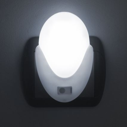 LED Socket orientation light with dusk sensor LED/1W/230V