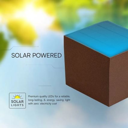 LED Solar Wall Light with Sensor LED/9W/3.7V 3000/4000/5000K IP65 2600 mAh Brown