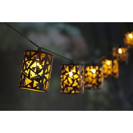 LED Solar chain 10xE12/3,65m IP44 warm white