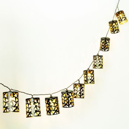 LED Solar chain 10xE12/3,65m IP44 warm white