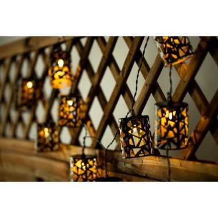 LED Solar chain 10xE12/3,65m IP44 warm white