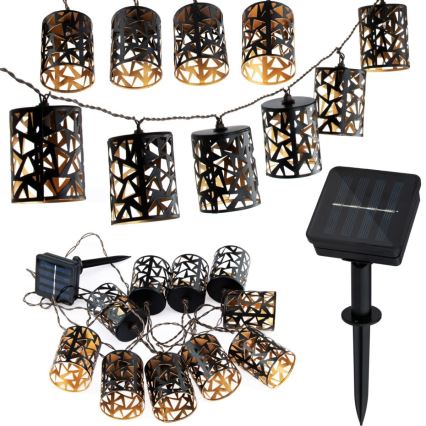 LED Solar chain 10xE12/3,65m IP44 warm white