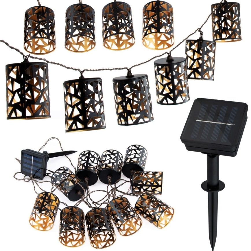 LED Solar chain 10xE12/3,65m IP44 warm white