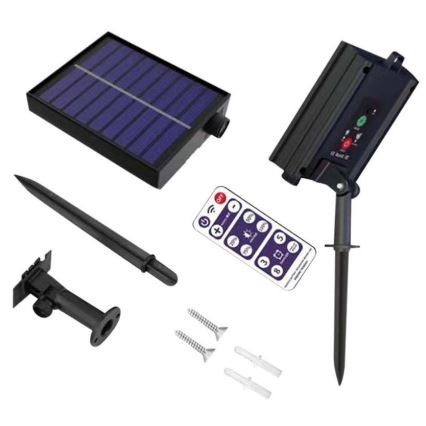 LED Solar chain 10xLED/0,5/4,5V 12 m 3000K IP44 + remote control