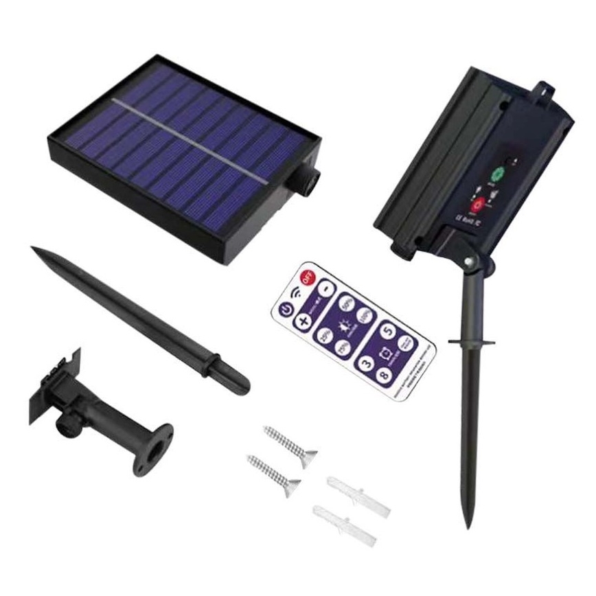 LED Solar chain 10xLED/0,5/4,5V 12 m 3000K IP44 + remote control