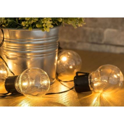 LED Solar chain 10xLED/1,2V 2m 300 mAh IP44 warm white