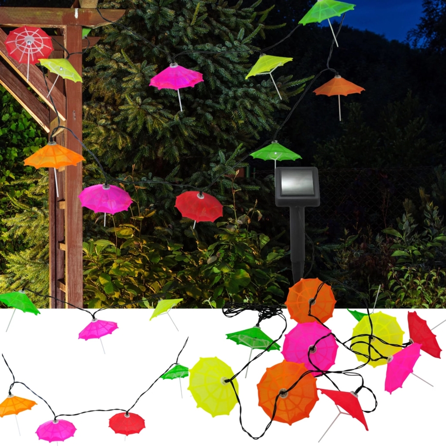 LED Solar chain 10xLED/1,2V 3,8 m IP44 deštníky