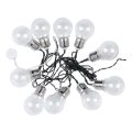 LED Solar chain 10xLED/1W/1,2V 1xAA 2 m IP44 3000K 300 mAh
