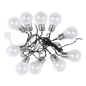 LED Solar chain 10xLED/1W/1,2V 2 m IP44 3000K